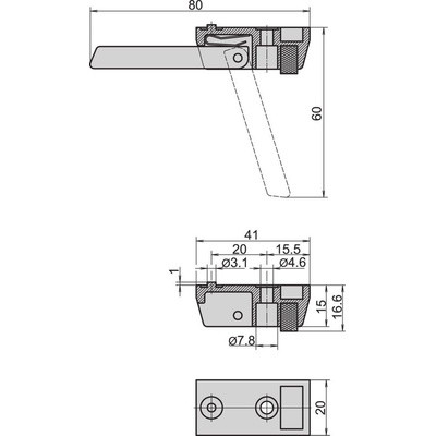 nVent SCHROFF Aluminium Foot Connection Case for Use with 19 inch Subracks