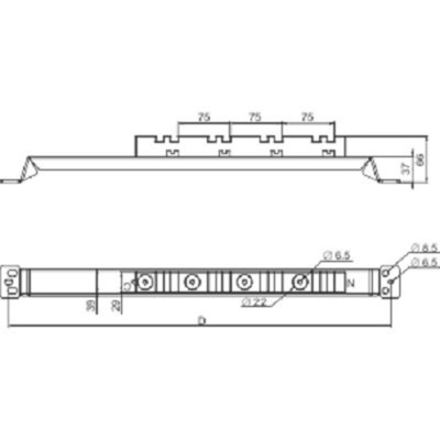 Schneider Electric NSYAS Series Locking System for Use with Spacial SF, 66 x 600mm
