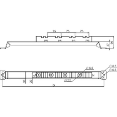 Schneider Electric NSY Series Busbar Accessories for Use with Enclosure, 66x750mm