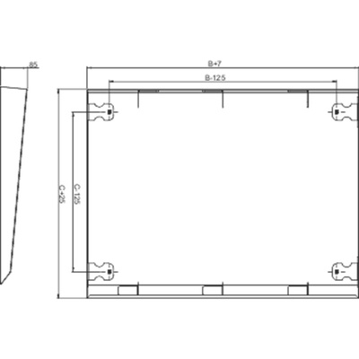 Schneider Electric NSY Series Enclosure Canopy, 1.2m W, 85mm H For Use With Enclosure
