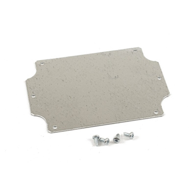 Hammond Steel Mounting Plate, 76mm W, 108mm L for Use with Flanged 1555 FF & F2F Enclosures