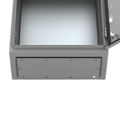 nVent HOFFMAN AF Series RAL 7035 Mild Steel Gland Plate, 242mm W, 1mm L for Use with Enclosures