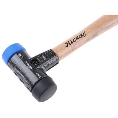 Wiha Tools Blue: Elastomer; Black: Rubber Mallet 300.0g With Replaceable Face