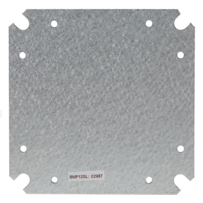 RS PRO Steel Mounting Plate, 148mm H, 148mm L for Use with 200 x 200 Enclosure