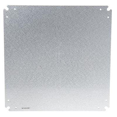 RS PRO Steel Mounting Plate, 348mm H, 348mm L for Use with 400 x 400 Enclosure