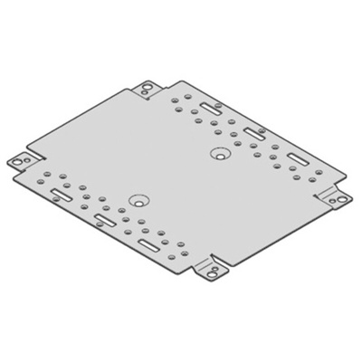 nVent SCHROFF Steel Mounting Plate for Use with Interscale M Electronic Case