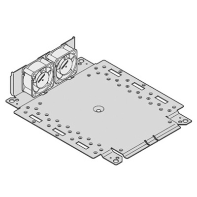 nVent SCHROFF Steel Mounting Plate with Fan for Use with Interscale M Electronic Case