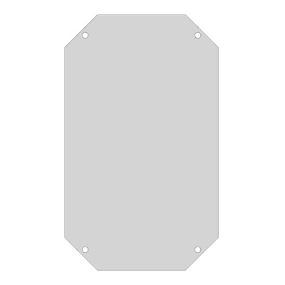 Fibox Galvanised Steel Mounting Plate, 2mm H, 540mm W, 2mm L for Use with ARCA 6080, ARCA 8060