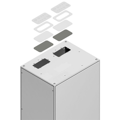 Schneider Electric NSY Series RAL 7035 Roof Plate, 20mm H, 970mm W for Use with Enclosure