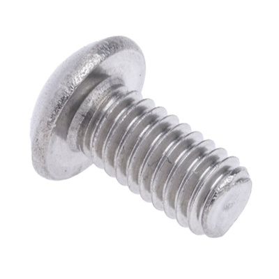RS PRO M4 x 8mm Hex Socket Button Screw Plain Stainless Steel