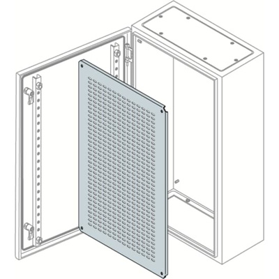 ABB SR/SRN Series Steel Perforated Mounting Plate, 800mm H, 600mm W, 800mm L for Use with Enclosure