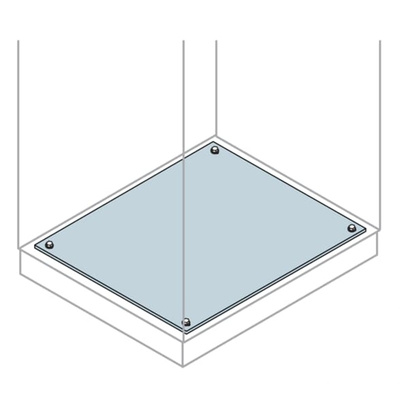 ABB IS2 Series Galvanised Steel Gland Plate, 400mm W, 400mm L for Use with IS2 Enclosures