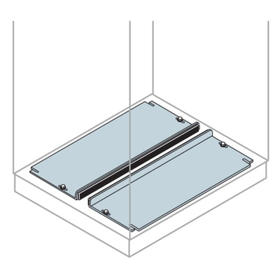 ABB IS2 Series Galvanised Steel Sliding Gland Plate, 600mm W, 500mm L for Use with AM2 Cabinets, IS2 Enclosures