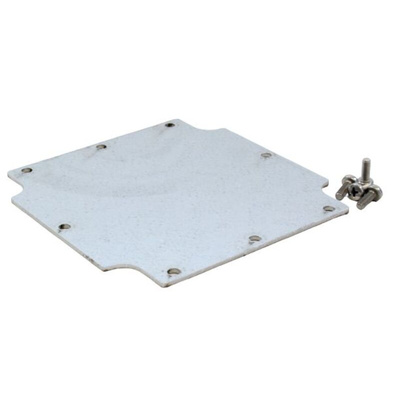 Hammond Steel Mounting Plate, 105mm W, 105mm L for Use with 1554 & 1555 L & L2 Enclosures