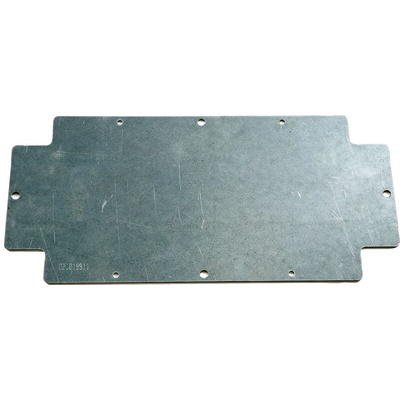 Rose Galvanised Steel Mounting Plate, 2mm H, 341mm W, 340mm L for Use with Polyester Standard Enclosures 02.363609