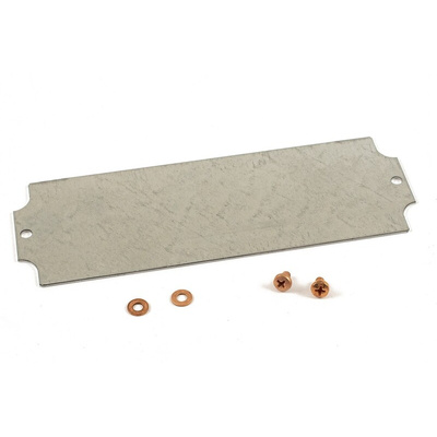 Hammond Steel Mounting Plate, 2.94in W, 189.992mm L for Use with 1590ZGRP131 enclosure