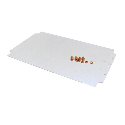 Hammond Steel Mounting Plate, 9.84in W, 400.05mm L for Use with 1590ZGRP243 enclosure