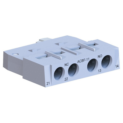 WEG Auxiliary Contact Block, 2 Contact, 1NC + 1NO, Front Mount