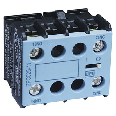 WEG Auxiliary Contact Block, 4 Contact, 2NC + 2NO, Front Mount