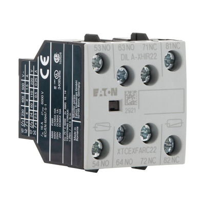 Eaton Auxiliary Contact, 4 Contact, 2NC + 2NO, Front Mount