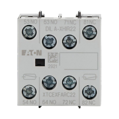 Eaton Auxiliary Contact, 4 Contact, 2NC + 2NO, Front Mount