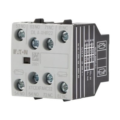 Eaton Auxiliary Contact, 4 Contact, 2NC + 2NO, Front Mount