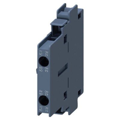 Siemens Auxiliary Contact, 2 Contact, 1NC + 1NO, Snap-On, SIRIUS