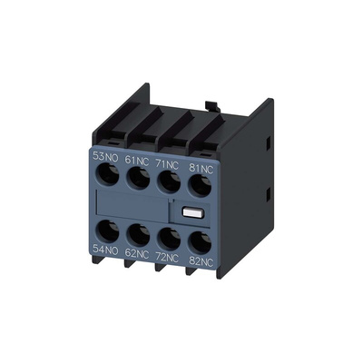 Siemens Auxiliary Contact, 4 Contact, 1NO + 3NC, Snap-On, SIRIUS
