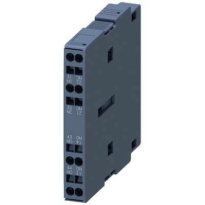 Siemens Auxiliary Contact, 2 Contact, 1NC + 1NO, Snap-On, SIRIUS