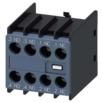 Siemens Auxiliary Contact, 4 Contact, 2NC + 2NO, Snap-On, SIRIUS