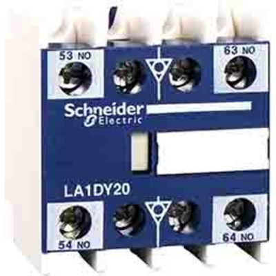 Schneider Electric Auxiliary Contact Block, 2NO, DIN Rail Mount, TeSys D