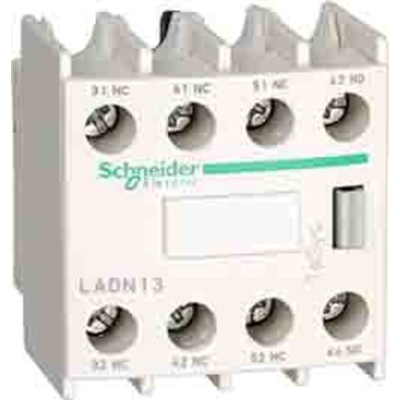 Schneider Electric Auxiliary Contact Block, 4NO, DIN Rail Mount, TeSys