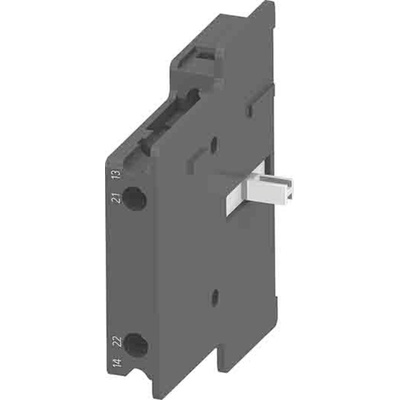 Siemens Auxiliary Contact, 2 Contact, 1NC + 1NO, Snap-On