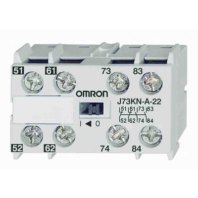 Omron Auxiliary Contact Block, 4 Contact, 2NC + 2NO