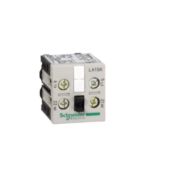 Schneider Electric Auxiliary Contact Block, 1 Contact, 1NC + 1NO, DIN Rail Mount, TeSys