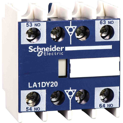 Schneider Electric Auxiliary Contact Block, 2NO, Tesys