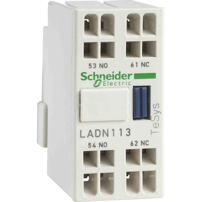 Schneider Electric Auxiliary Contact Block, 1NC + 1NO, Tesys