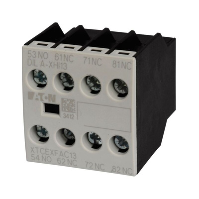 Eaton Auxiliary Contact, 4 Contact, 1 N/O, 3 NC, Front Fixing, DILA, DILM7-DILM38