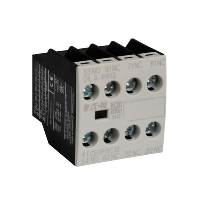 Eaton Auxiliary Contact, 4 Contact, 1 N/O, 3 NC, Front Fixing, DILA, DILM7-DILM38
