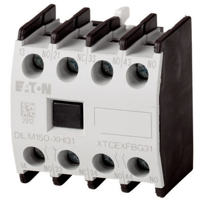 Eaton Auxiliary Contact, 4 Contact, 2 N/O, 2 NC, Front Fixing, DILM40-DILM170, XHIA