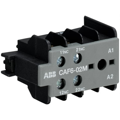 ABB Auxiliary Contact, 2 Contact, 2NC, Front Mount