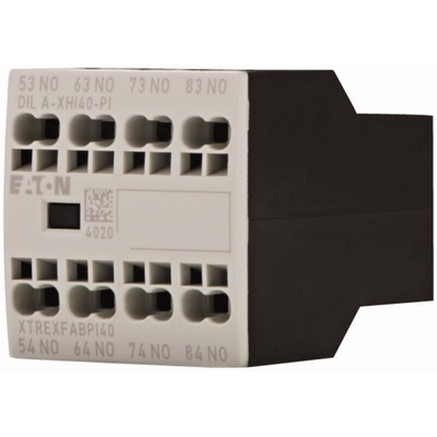 Eaton Auxiliary Contact, 4 Contact, 4 NO, Front Fixing