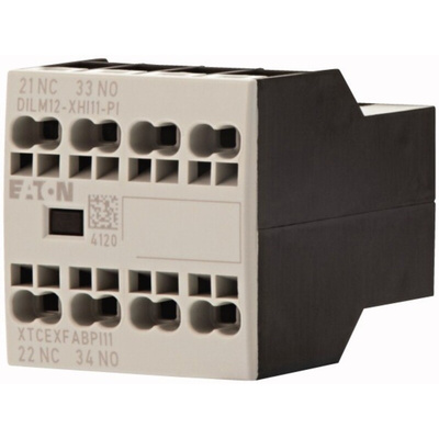 Eaton Auxiliary Contact, 2 Contact, 1 NC, 1 NO, Front Fixing