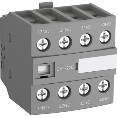 ABB Auxiliary Contact Block, 4 Contact, 2NC + 2NO, DIN