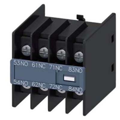 Siemens Auxiliary Switch Block, 4 Contact, 2NO + 2NC, Snap-On Mounting, SIRIUS