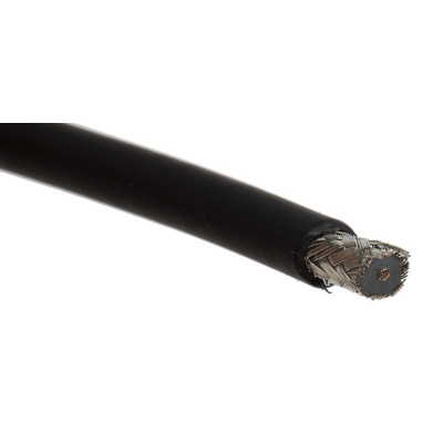 RS PRO Black Coaxial Cable, 50 Ω 4.95mm OD 100m
