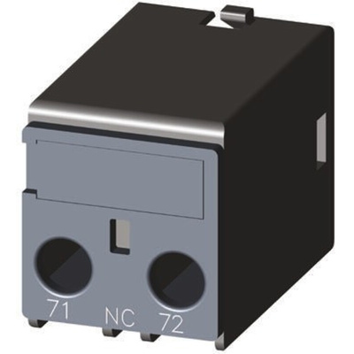 Siemens Auxiliary Contact, 1 Contact, 1NC, Snap-On, Sirius Innovation