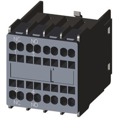 Siemens Auxiliary Contact, 2 Contact, 1NC + 1NO, Snap-On, Sirius Innovation