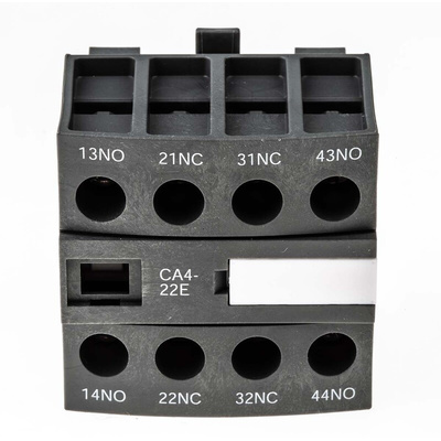 ABB Auxiliary Contact, 4 Contact, 2NC + 2NO, Front Mount