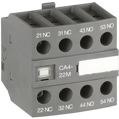 ABB Auxiliary Contact, 4 Contact, 1NC + 3NO, Front Mount